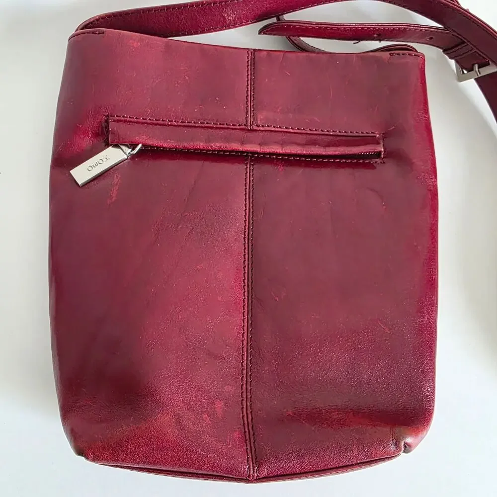 Hobo International Red Leather Crossbody Bag Adjustable Strap